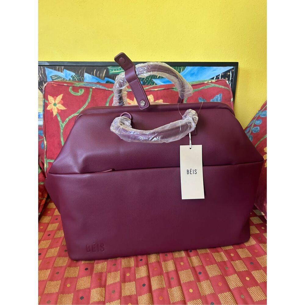 BEIS Burgundy Travel Bag